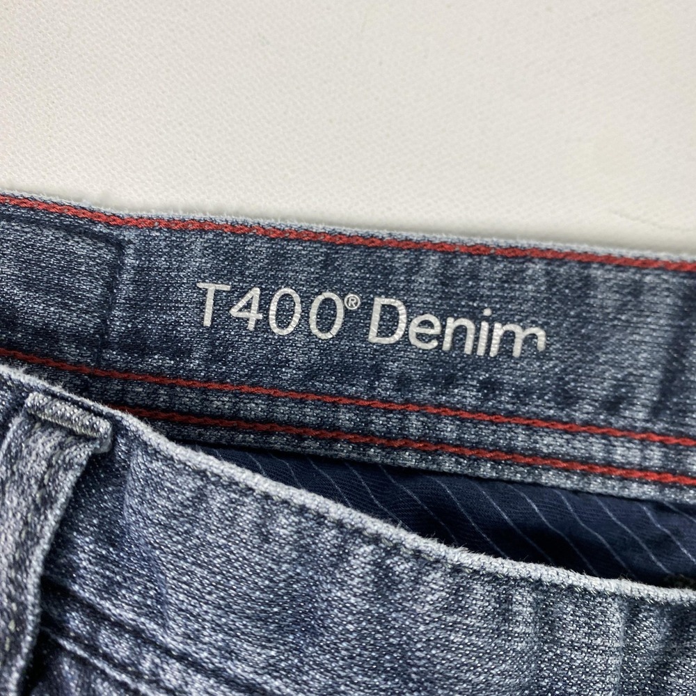 Alberto Stone T400 Modern Fit Jeans Mens 44x32 Blue Straight Leg Denim Pants - Picture 7 of 14